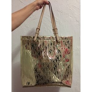 Gold Shiny MICHAEL KORS Tote!